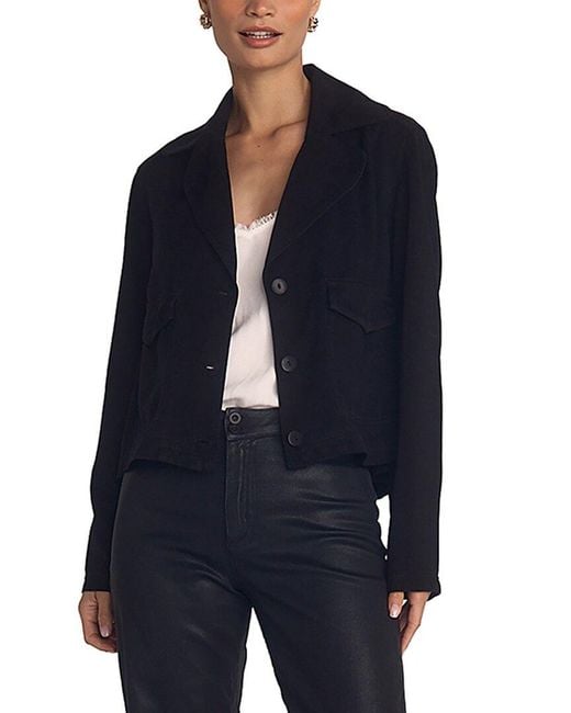 Bella Dahl Blue Utility Crop Trench Jacket