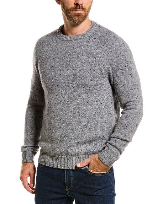 Faherty Flecked Wool & Alpaca-blend Sweater in Gray for Men | Lyst