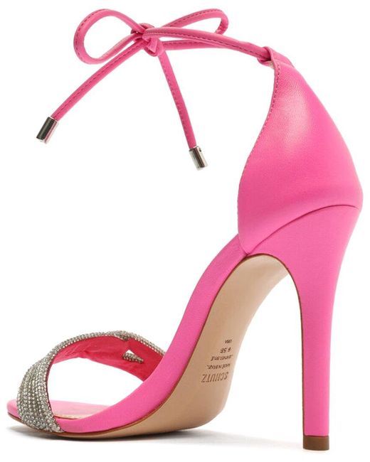 SCHUTZ SHOES Pink Andy Leather Sandal