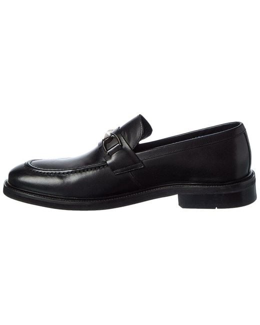 Donald J Pliner Black Yuri01 Leather Loafer for men