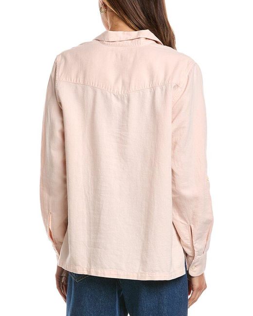 Officine Generale Natural Officine Generale Fily Pigment-dyed Linen-blend Shirt