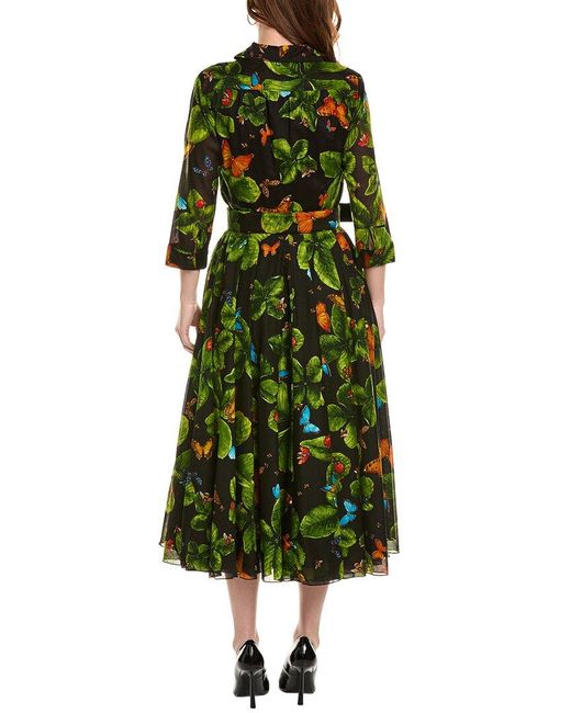 Samantha Sung Green Aster Midi Dress