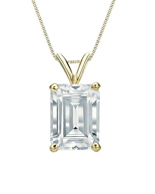 Sabrina Designs Lab Grown Diamonds Blue 14K 5.00 Ct. Tw. Lab-Grown Diamond Solitaire Pendant