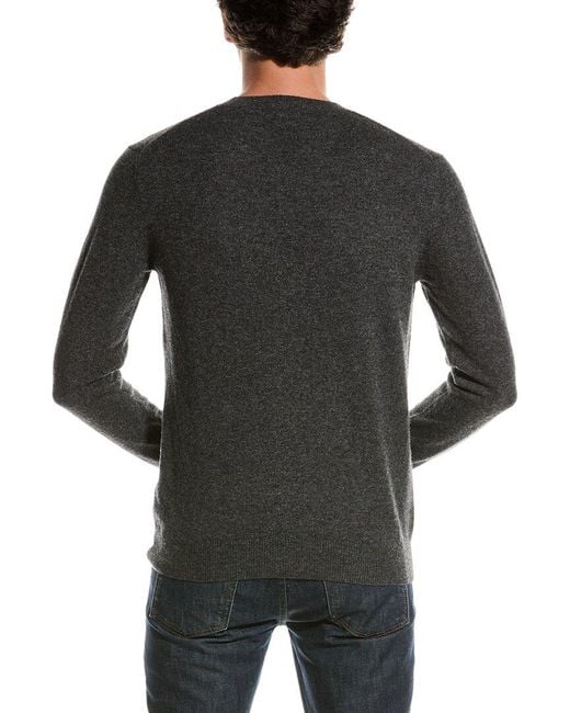 Forte Gray V-Neck Cashmere Sweater for men