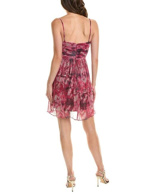 Laundry by Shelli Segal Tiered Shimmer Mini Dress