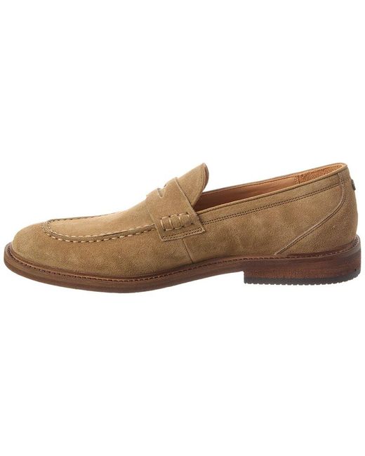 Warfield & Grand Brown Grant Suede Loafer for men