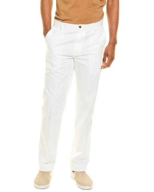 Brooks Brothers Cotton Clark Fit Advantage Stretch Chino in White for