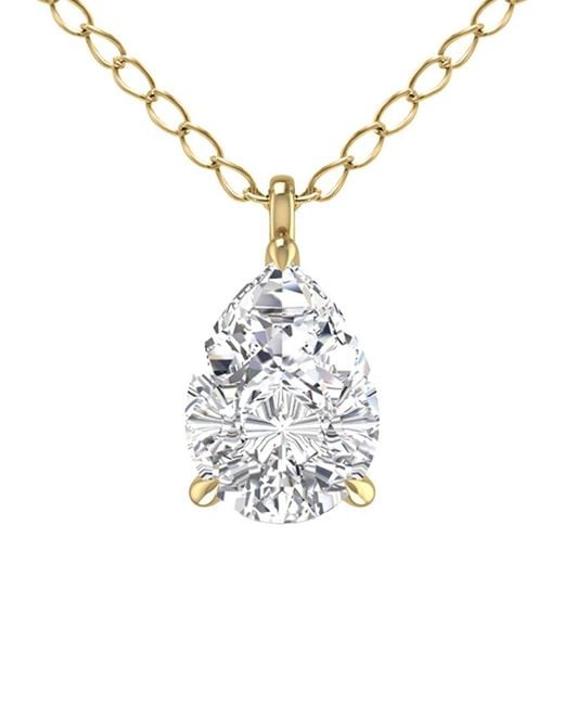 Lab Grown Diamonds Metallic 14k 0.25 Ct. Tw. Lab Grown Diamond Necklace