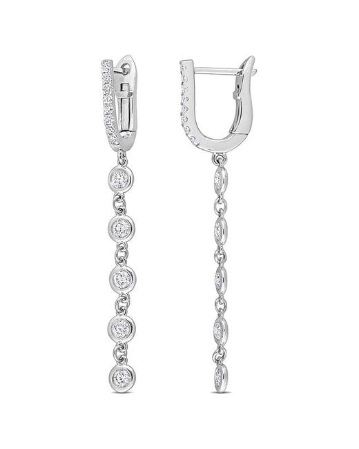 Rina Limor White 14k 0.71 Ct. Tw. Diamond Drop Earrings