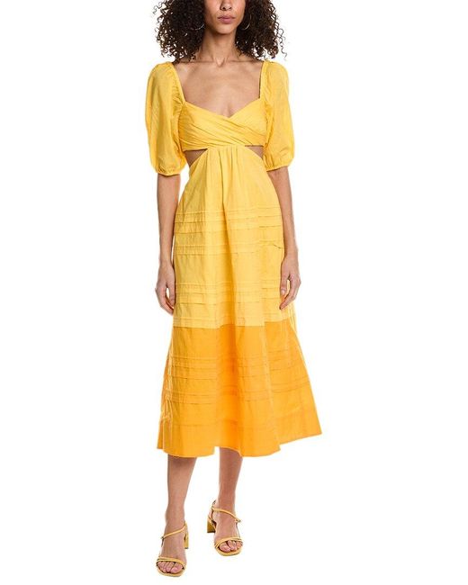 Staud Yellow Carina Dress