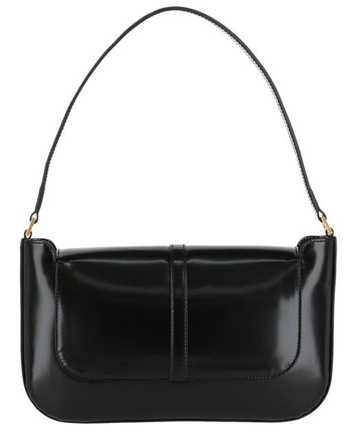 By Far Black Miranda Patent Shoulder Bag