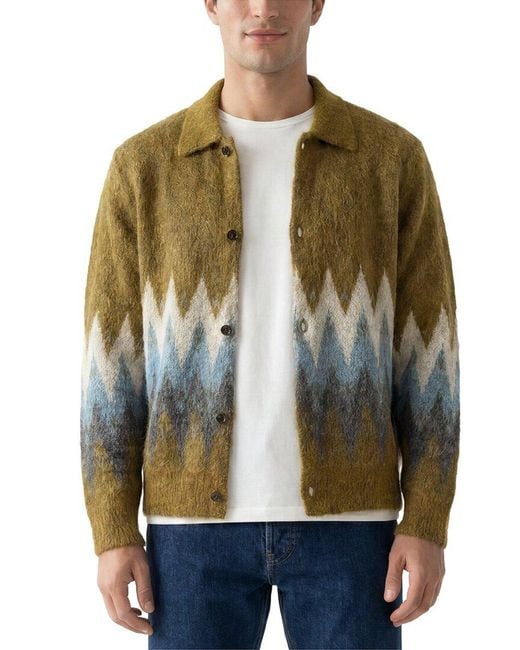 Todd Snyder Green Mohair & Wool-Blend Sweater Jacket for men