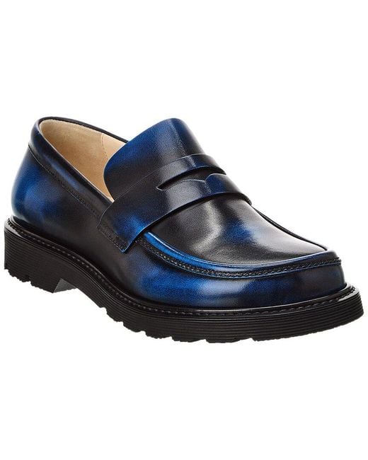 Loewe Blue Blaze Leather Loafer