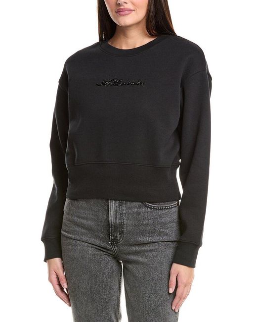 AllSaints Black Fern Embellished Sweatshirt