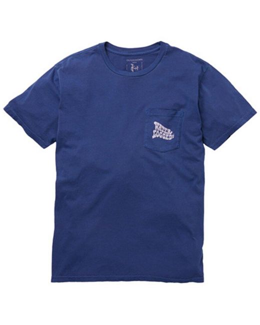 Outerknown Blue Groovy Water Logged Pocket T-shirt for men