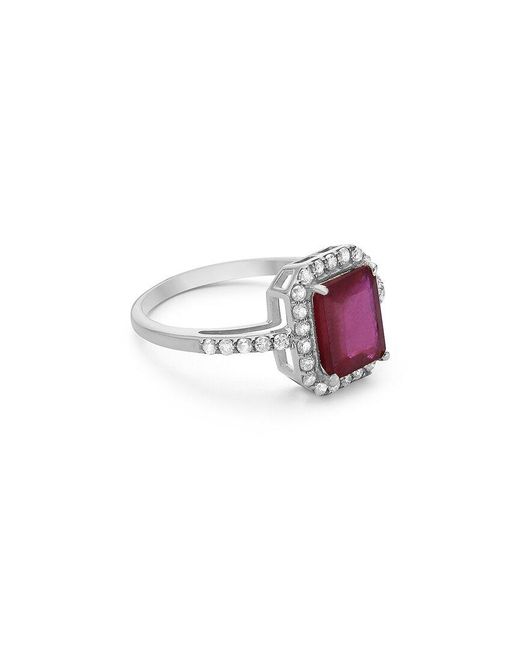 Forever Creations USA Inc. Pink Forever Creations 14K 3.10 Ct. Tw. Diamond & Ruby Halo Ring