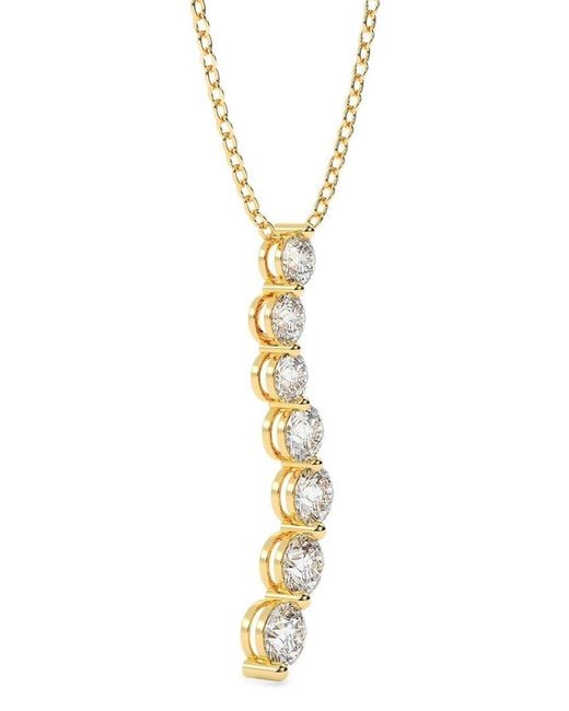 Lab Grown Diamonds Metallic 14K 1.00 Ct. Tw. Lab-Grown Diamond Necklace