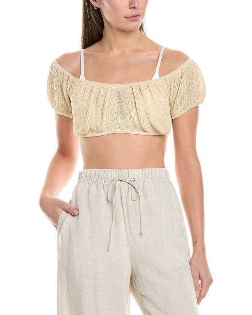 WeWoreWhat Natural Crochet Top