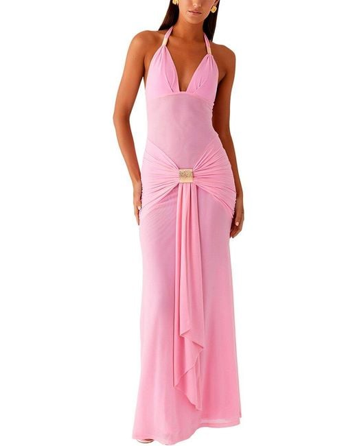 LEON GORI Pink Maxi Dress