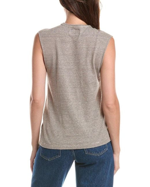 Officine Generale Blue Officine Generale Linen-Blend Tank Top