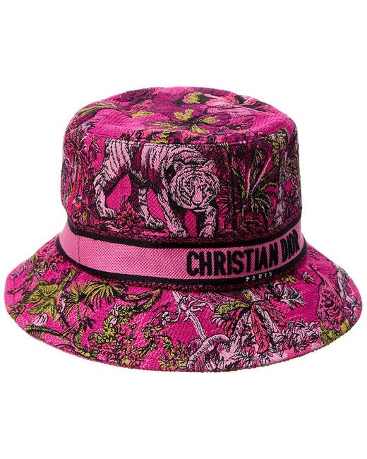 Dior Purple Logo Bucket Hat