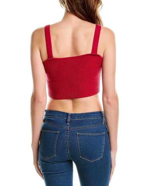 AMUR Red Sleeveless Adelina Twist Top