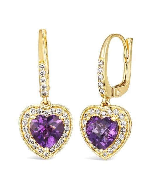 Le Vian Metallic Tranquility 14K 2.39 Ct. Tw. Diamond & Amethyst Earrings