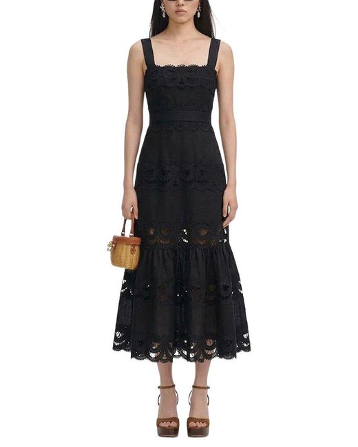 Amanda Royal Black Midi Dress