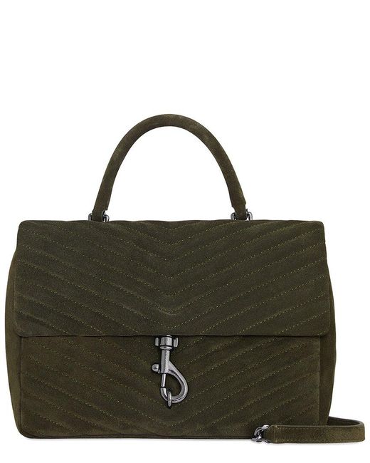 Rebecca Minkoff Black Edie Chevron Quilt Leather Shoulder Bag
