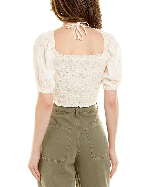 7021 Green Printed Crop Top