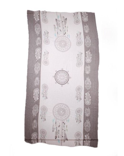 Blue Pacific White Dream Catcher Scarf
