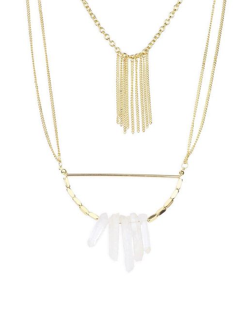 Saachi White Plated Necklace