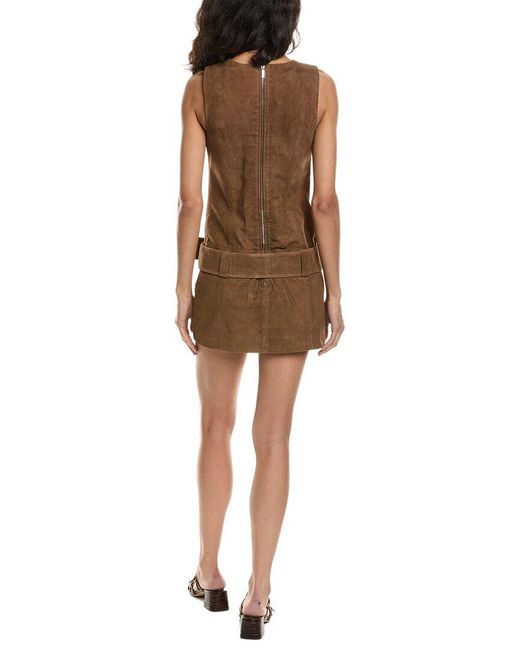 Walter Baker Brown Vanna Suede Dress