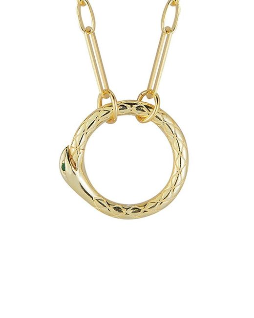 Glaze Jewelry Metallic 14k Over Silver Snake Necklace