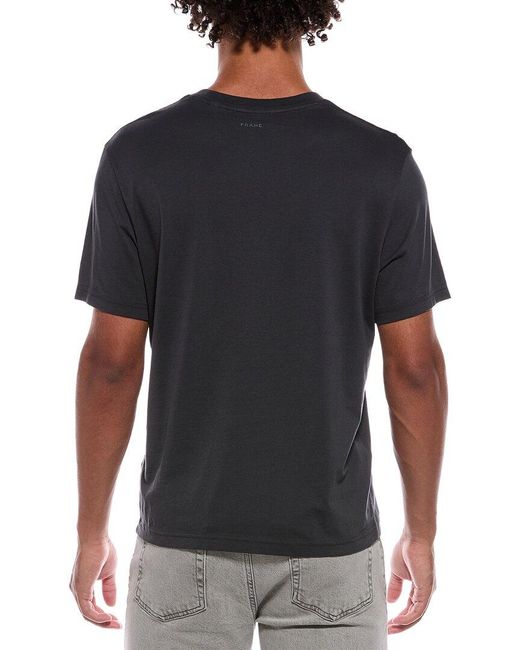 FRAME Black Frame Light Pocket T-Shirt for men