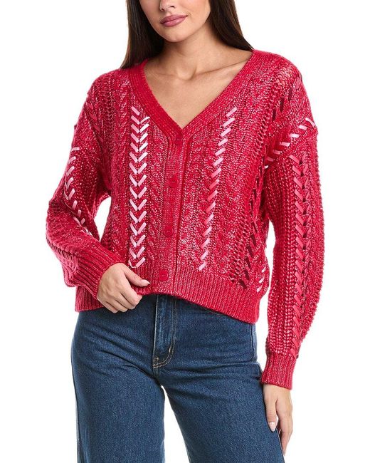 Cinq À Sept Red Nyla Cardigan