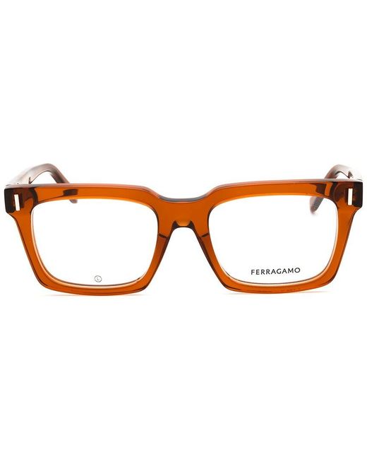 Ferragamo Brown 53Mm Optical Frames