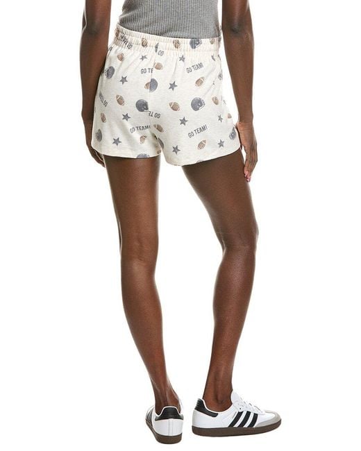 Z Supply White Sporty Football Star Short