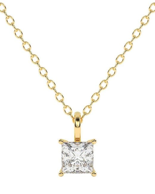 Lab Grown Diamonds Metallic 14k 0.50 Ct. Tw. Lab-grown Diamond Necklace