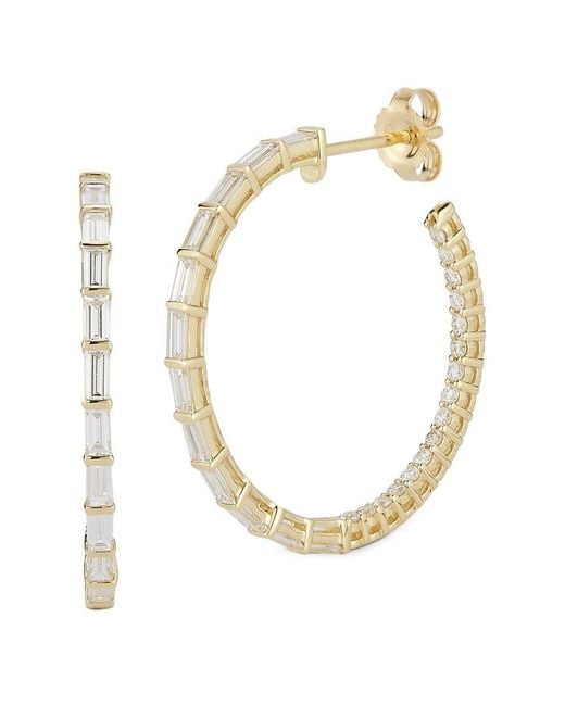 Nephora Metallic 14k 1.79 Ct. Tw. Diamond Hoops