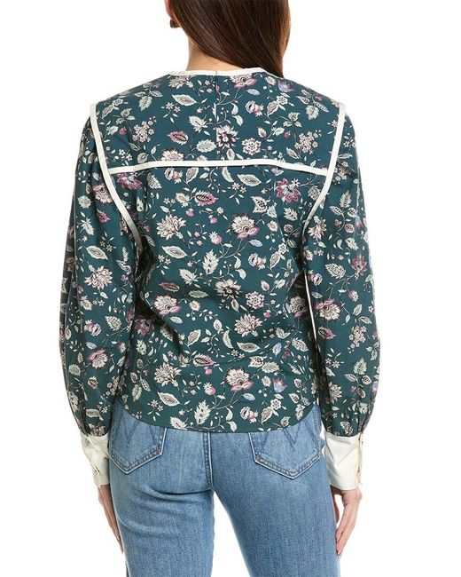 Isabel Marant Blue Isabel Marant E'Toile Soliska Silk Blouse