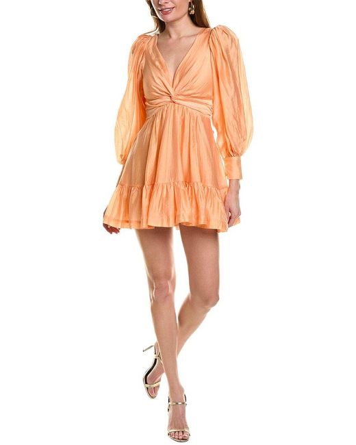 Sabina Musayev Orange Andrea Mini Dress