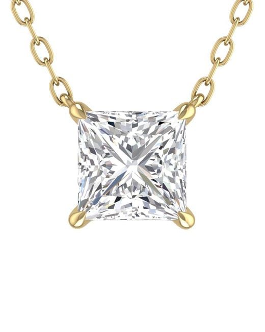 Lab Grown Diamonds Metallic 14k 0.75 Ct. Tw. Lab Grown Diamond Necklace