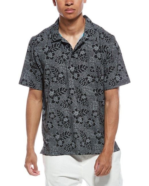 Tommy Bahama Gray Bahama Coast Aloha Geo Polo Shirt for men