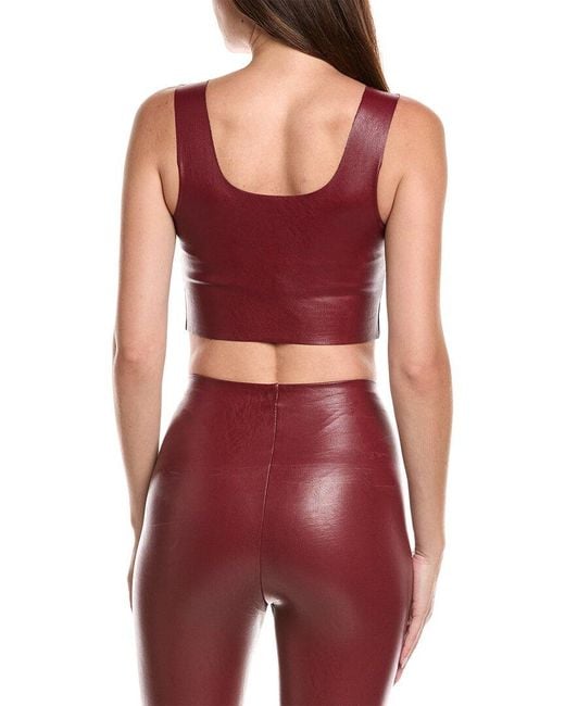 Commando Red Square Neck Crop Top