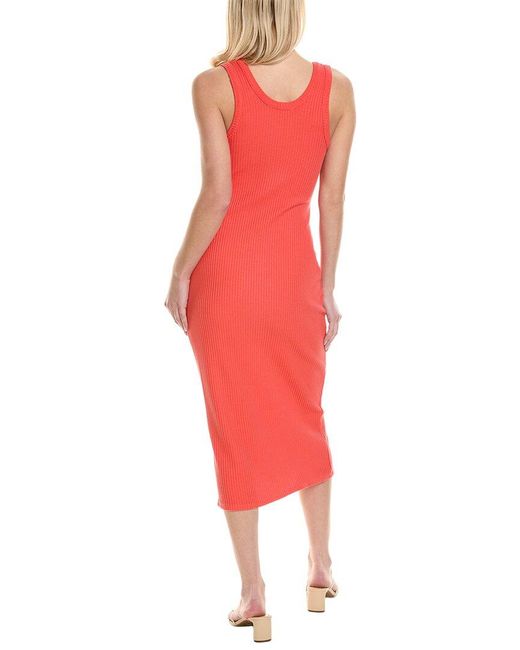 Stateside Red Luxe Thermal Bodycon Midi Dress