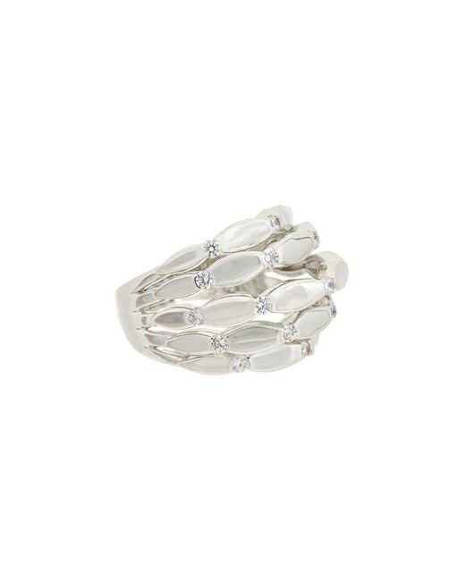 Juvell White Plated Cz Ring