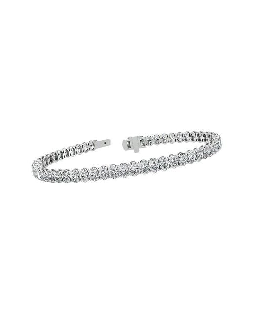Lab Grown Diamonds White 14K 9.22 Ct. Tw. Lab-Grown Diamond Tennis Bracelet