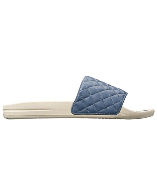 Athletic Propulsion Labs Blue Lusso Leather Slide