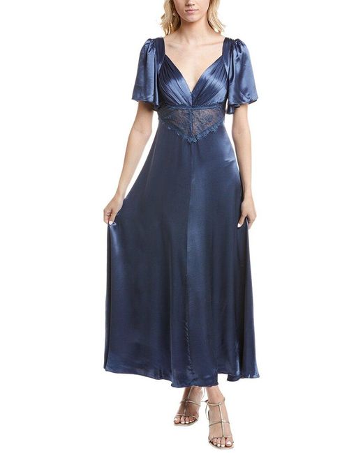 Astr Blue Aurelia Maxi Dress